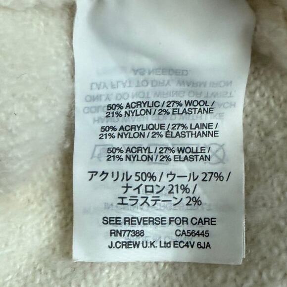 Madewell‎ Layered Sleeve Pullover Coziest Yarn Sweater Antique Cream Size XS - Picture 12 of 12